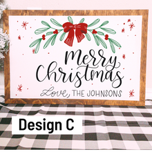 Load image into Gallery viewer, Custom Wooden Christmas Sign- White background