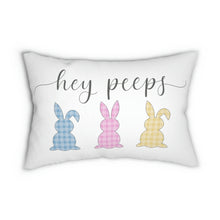 Load image into Gallery viewer, Hey Peeps Throw Pillow