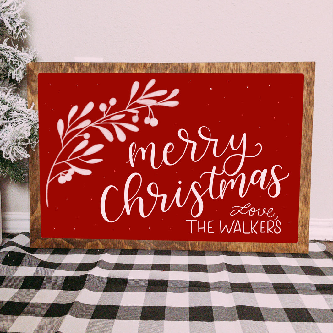 Personalized Wooden Christmas Sign