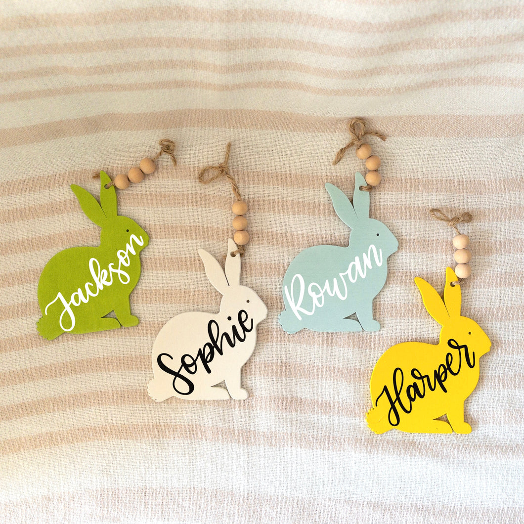 Custom Easter Basket Bunny Tags