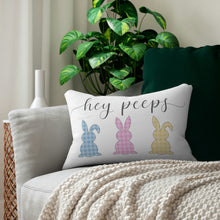 Load image into Gallery viewer, Hey Peeps Throw Pillow
