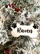 Load image into Gallery viewer, Custom Acrylic Dog Bone Ornament
