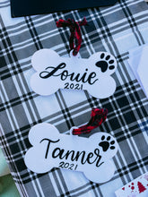 Load image into Gallery viewer, Custom Acrylic Dog Bone Ornament
