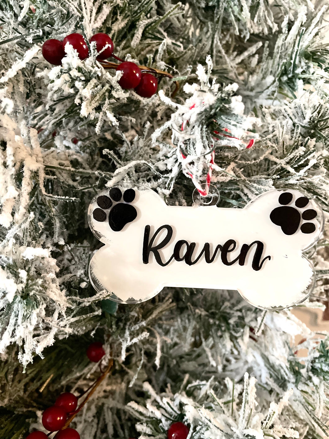 Custom Acrylic Dog Bone Ornament