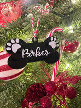 Load image into Gallery viewer, Custom Acrylic Dog Bone Ornament
