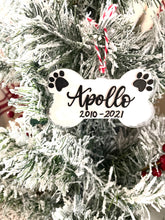 Load image into Gallery viewer, Custom Acrylic Dog Bone Ornament
